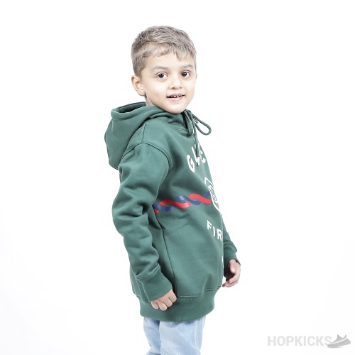 Gucci Green Cotton Logo Hoodie (Kid) (Premium Batch)