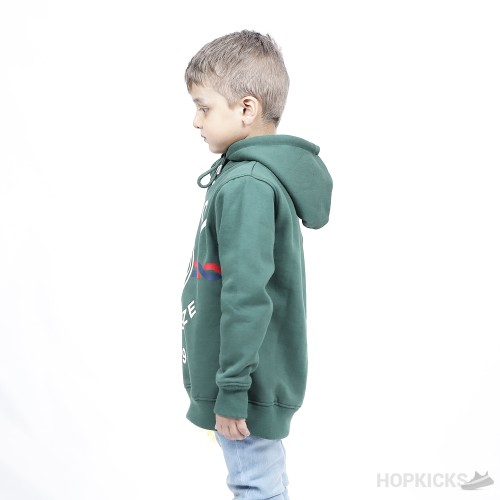 Gucci Green Cotton Logo Hoodie (Kid) (Premium Batch)