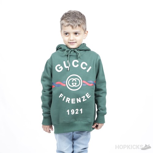 Gucci Green Cotton Logo Hoodie (Kid) (Premium Batch)