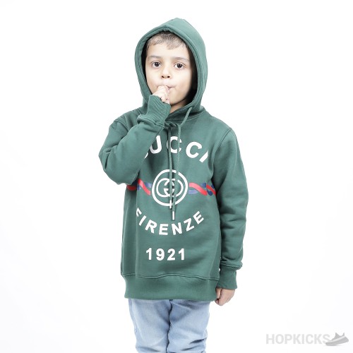 Gucci Green Cotton Logo Hoodie (Kid) (Premium Batch)