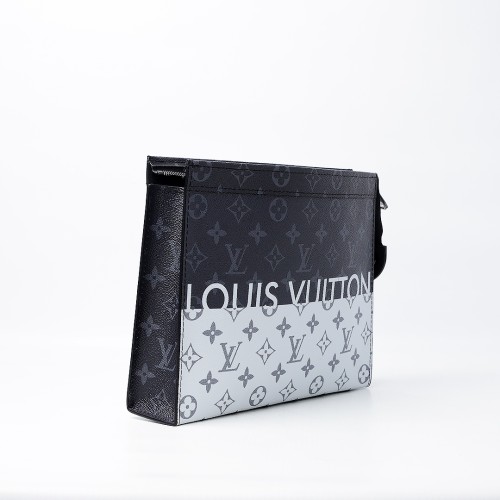 Louis Vuitton Pochette Voyage Monogram Eclipse Split Outdoor MM Black/White (Dot Perfect) 