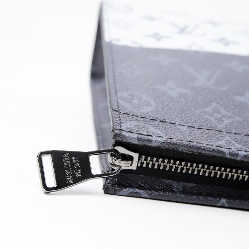 Louis Vuitton Pochette Voyage Monogram Eclipse Split Outdoor MM Black/White (Dot Perfect) 