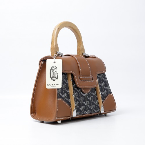 Goyard Saigon Souple Mini Bag Brown and Black (Dot Perfect)