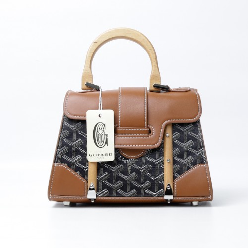 Goyard Saigon Souple Mini Bag Brown and Black (Dot Perfect)