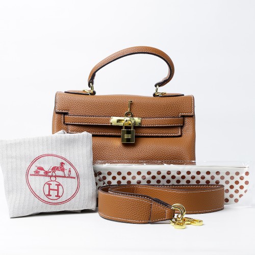 Hermès Kelly Sellier 20 Brown Epsom Gold Hardware (Dot Perfect)