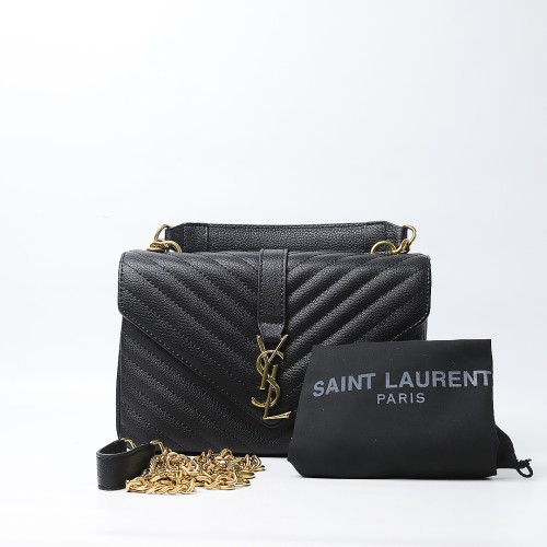 Saint Laurent Saint Laurent College Quilted Medium Shoulder Bag (Dot Perfect)