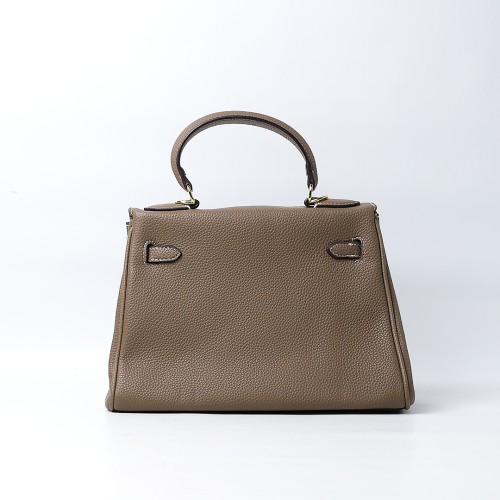 Hermès Kelly Sellier 20 Grey Epsom Gold Hardware (Dot Perfect)