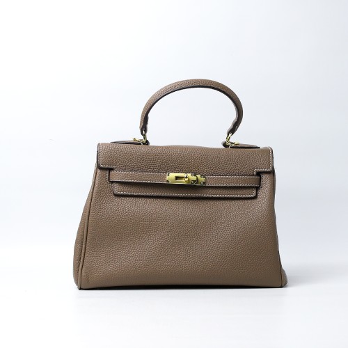 Hermès Kelly Sellier 20 Grey Epsom Gold Hardware (Dot Perfect)