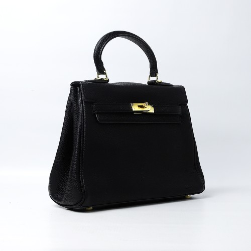 Hermès Kelly Sellier 20 Black Epsom Gold Hardware (Dot Perfect)