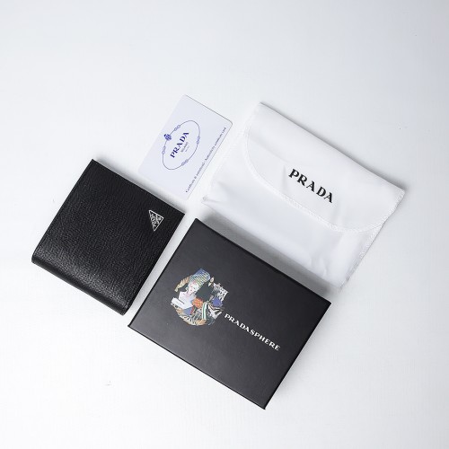 Prada Tringle Logo Bifold Wallet (Dot Perfect)