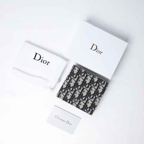 Dior Business Card Holder Black Oblique Jacquard