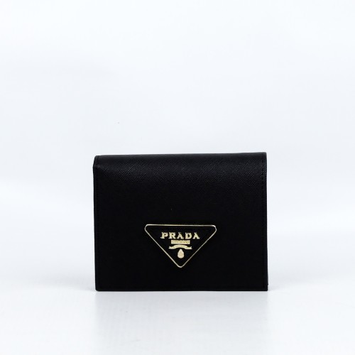 Prada Saffiano Logo Wallet (Dot Perfect)