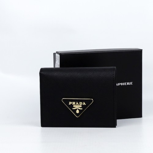 Prada Saffiano Logo Wallet (Dot Perfect)