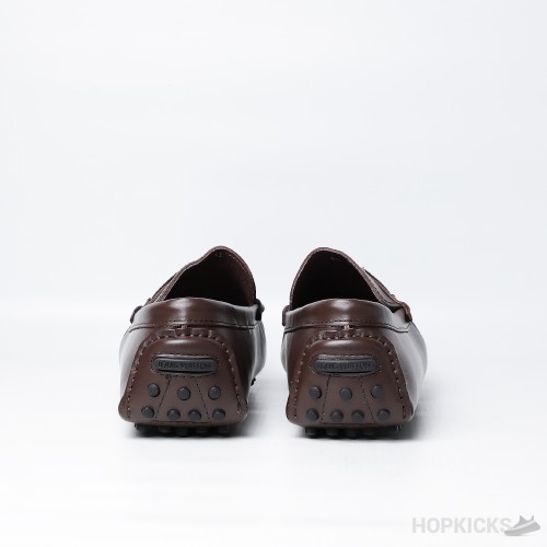 Louis Vuitton Logo Brown Loafer (Premium Plus Batch)