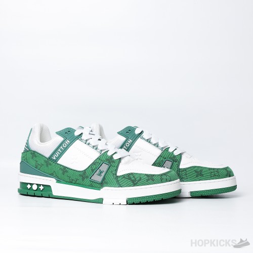 Louis Vuitton Trainer 54 White Green (Dot Perfect)