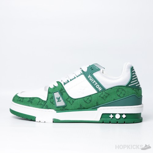 Louis Vuitton Trainer 54 White Green (Dot Perfect)