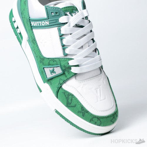 Louis Vuitton Trainer 54 White Green (Dot Perfect)