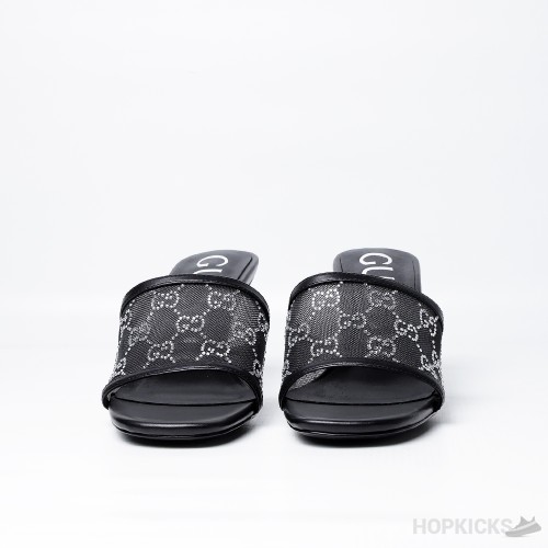 GG Mid-Heel Slide Sandal (Dot Perfect)