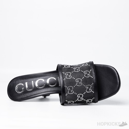 GG Mid-Heel Slide Sandal (Dot Perfect)