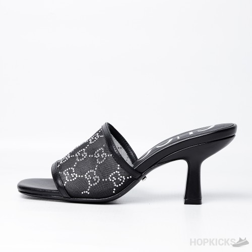 GG Mid-Heel Slide Sandal (Dot Perfect)