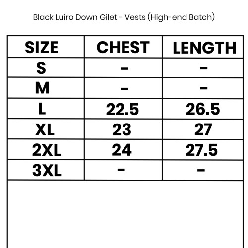 Black Luiro Down Gilet - Vests for Men (High-end Batch)