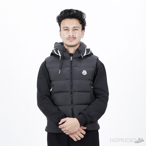 Moncler Cardamine quilted down vest with logo adorned hood  (High-end Batch)