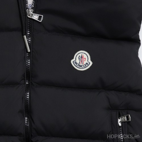 Moncler Cardamine quilted down vest with logo adorned hood  (High-end Batch)