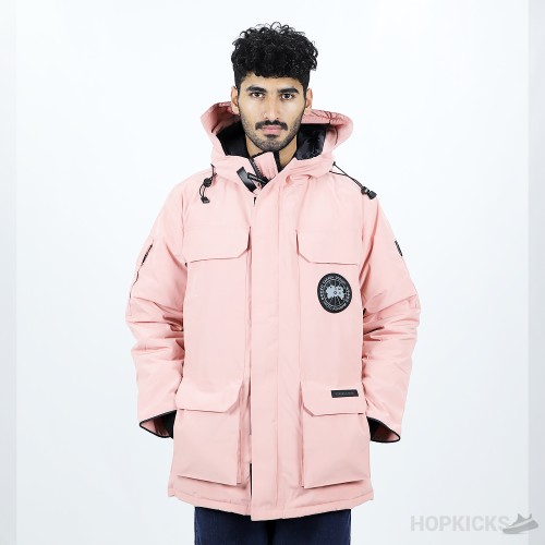 pink canada goose coat
