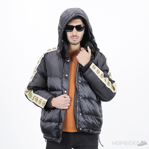 GG Jacquard Nylon Quilted Coat (High-end Batch)