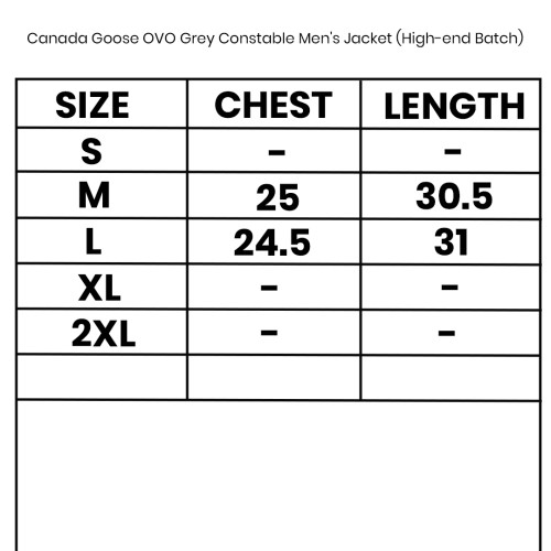 Canada Goose OVO Grey Constable Men's Jacket (High-end Batch)