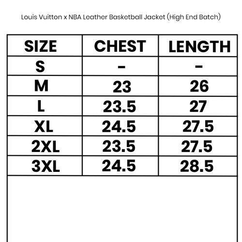 Louis Vuitton x NBA Leather Basketball Jacket (High End Batch)