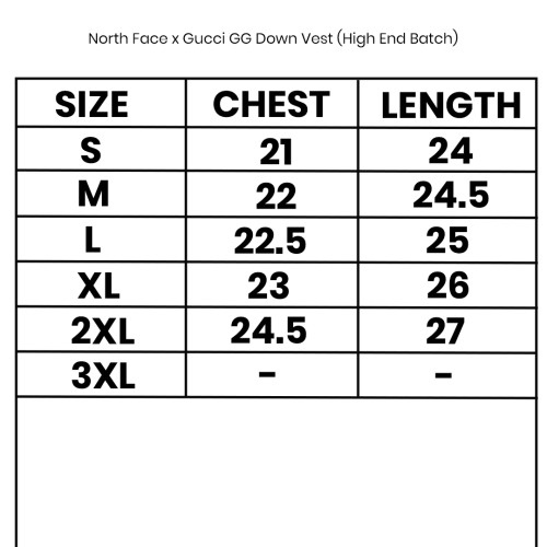 North Face x Gucci GG Down Vest (High End Batch)