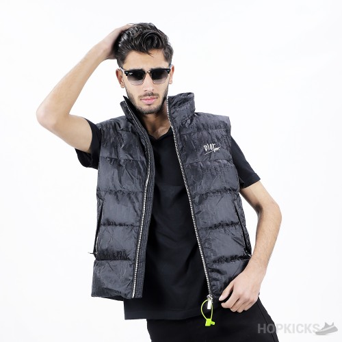 Dior Oblique Front Logo Down Vest Black Jacket (High-End Batch)