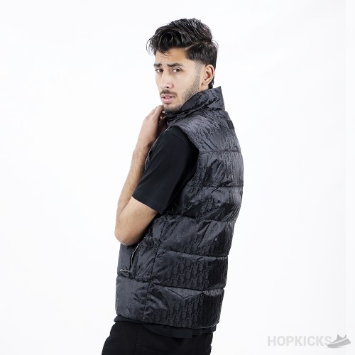 Dior Oblique Front Logo Down Vest Black Jacket (High-End Batch)