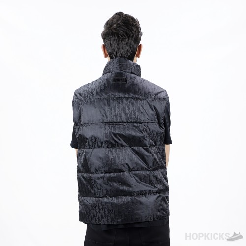 Dior Oblique Front Logo Down Vest Black Jacket (High-End Batch)
