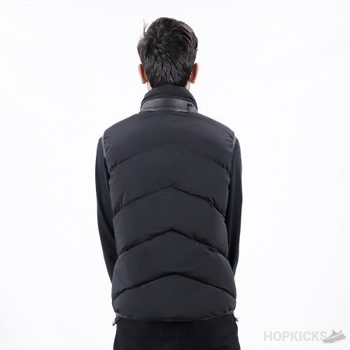 Tom Ford - Leather-Trimmed Quilted Shell Down Gilet - Black (High-end Batch)