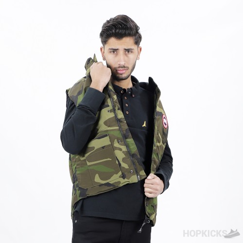 Canada Goose Camouflage Pattern Puffer Gilet (High-end Batch)