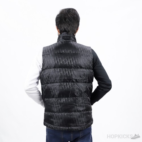 Dior Oblique Down Vest Black Jacket (High-end Batch)