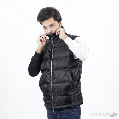 Dior Oblique Down Vest Black Jacket (High-end Batch)