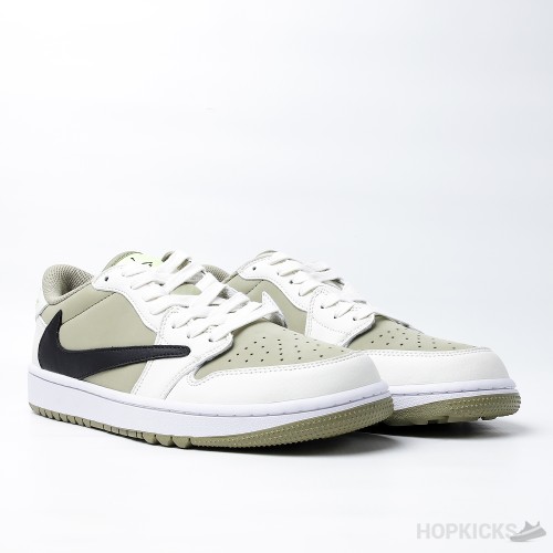 Air Jordan 1 Retro Low Golf Travis Scott Neutral Olive Premium Plus