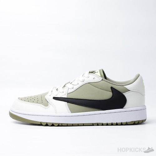 Air Jordan 1 Retro Low Golf Travis Scott Neutral Olive Premium Plus