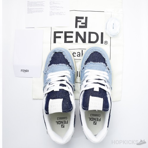 Fendi Blue Match Denim Sneakers (Premium Plus Batch)