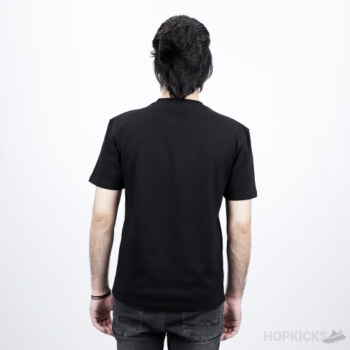 Gucci Red White Logo Black T-Shirt