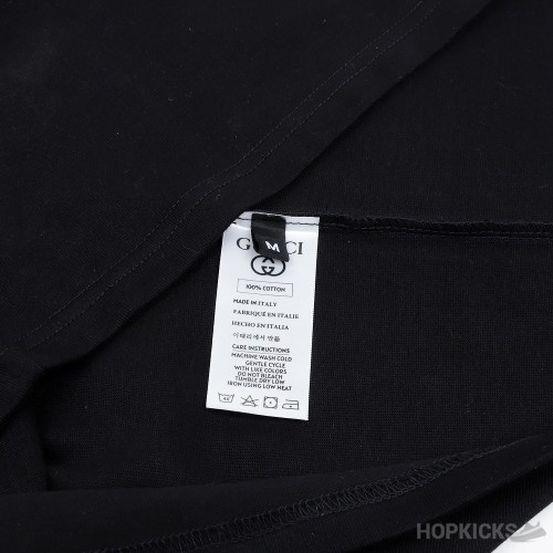 Gucci Red White Logo Black T-Shirt