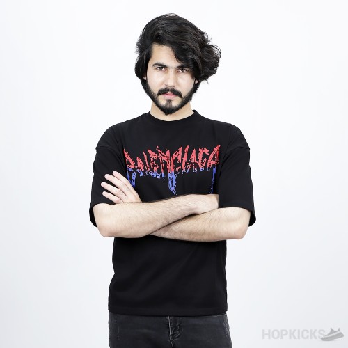 Bale*ciaga Batman Black T-Shirt
