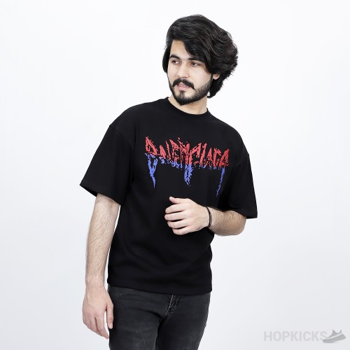 Bale*ciaga Batman Black T-Shirt