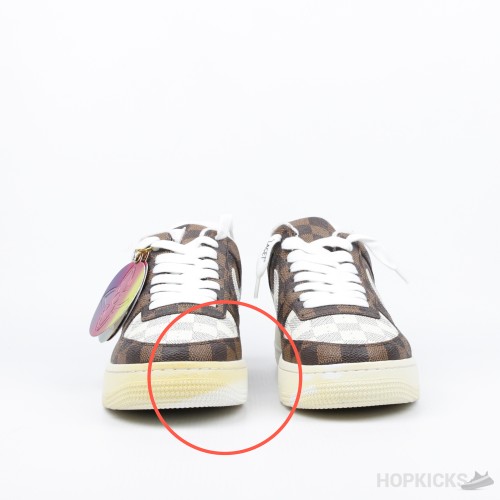 LV X Air Force 1 Low Monogram Brown Damier Azur (Premium Batch) (Sole Defected)