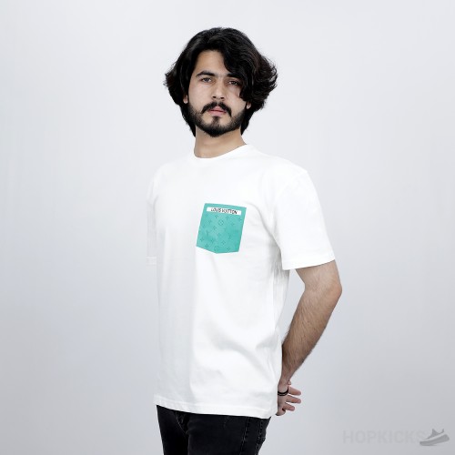 Louis Vuitton Print Green White T-shirt