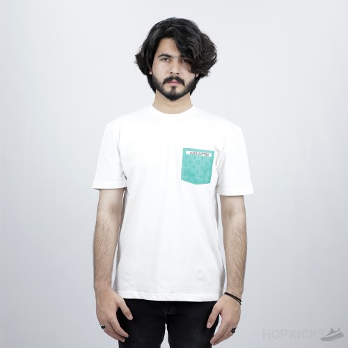 Louis Vuitton Print Green White T-shirt