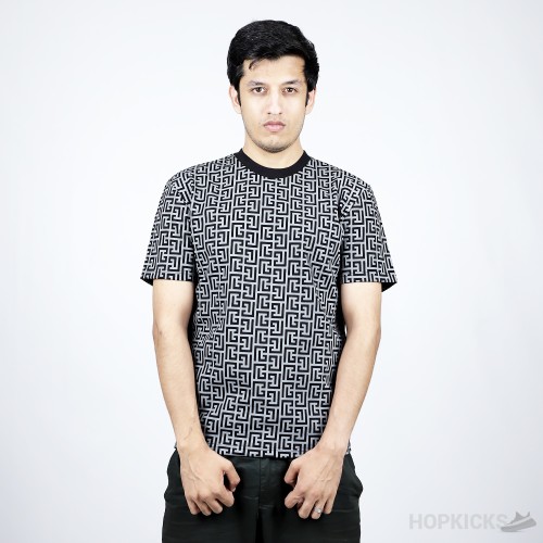 Balmain Monogram Pattern T-Shirt